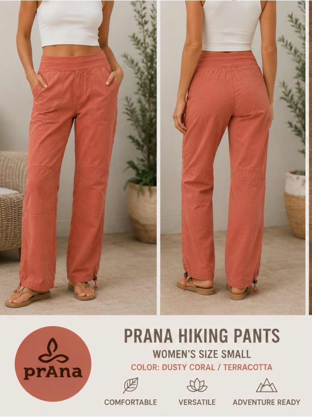 Prana Women's Rust Orange Casual Top